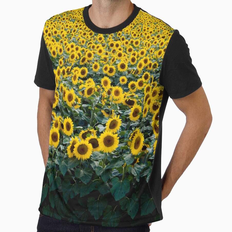 Sunflower Field All Over Design by Crayonjar