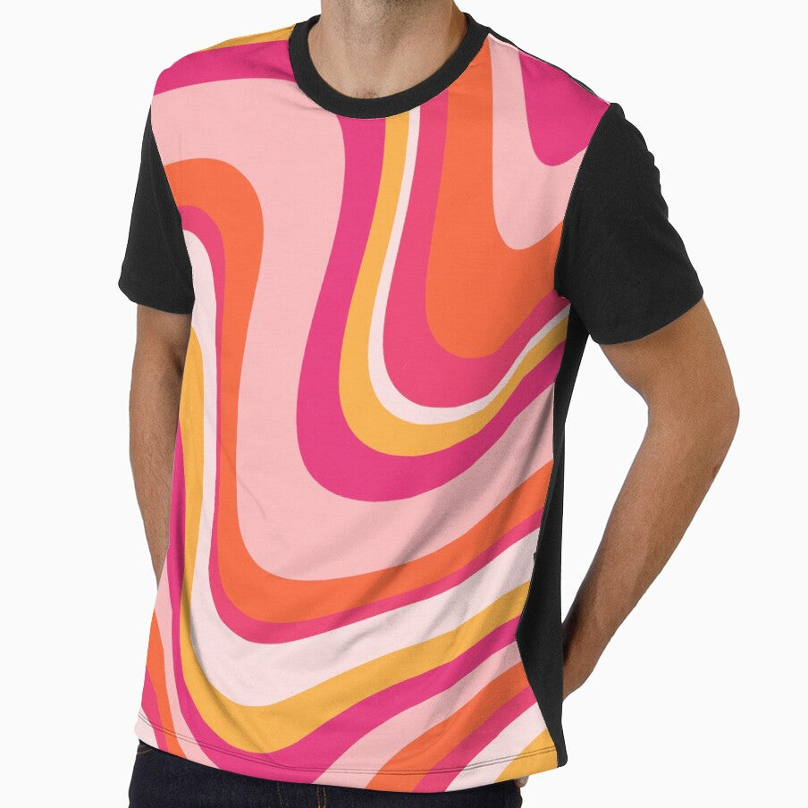 Groovy 70s Sunset Wave Pattern by trajeado14
