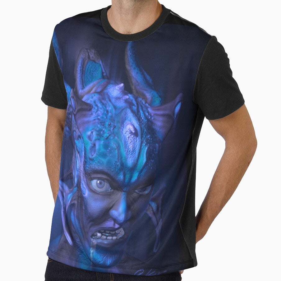 Kopie von The Evil - Fantasy Alien 3D Illustration - blue Version by KairoDesign