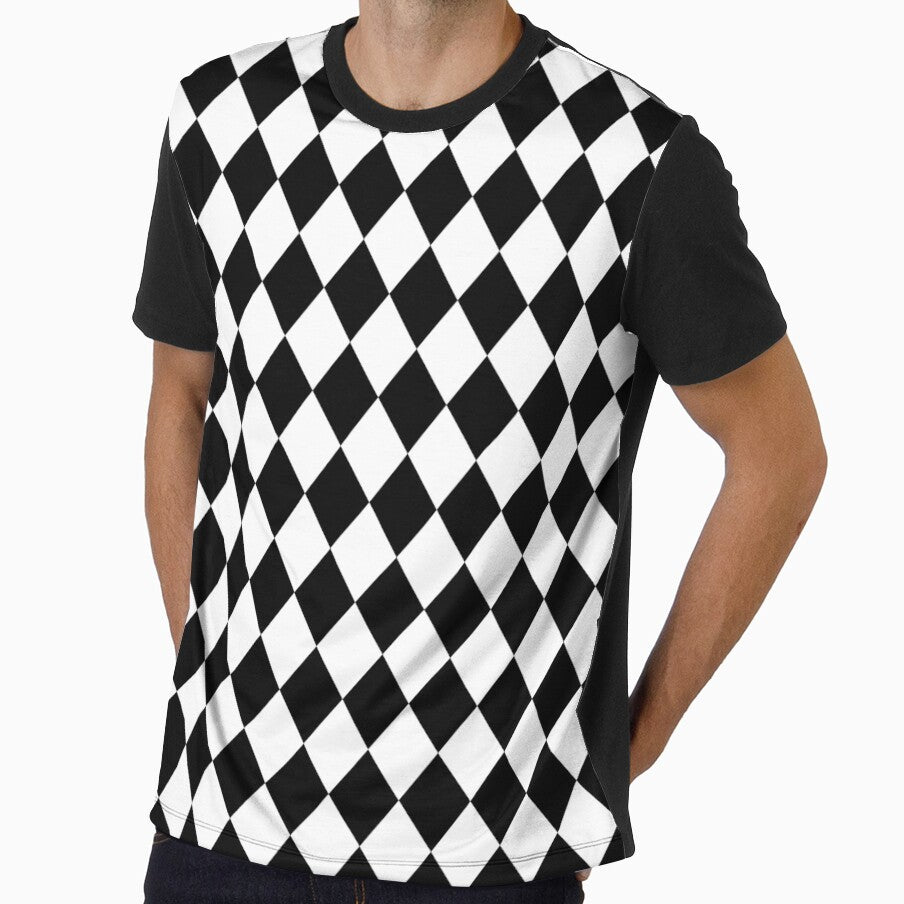 Black White Harlequin Diamonds All Over by Feeling Artsy