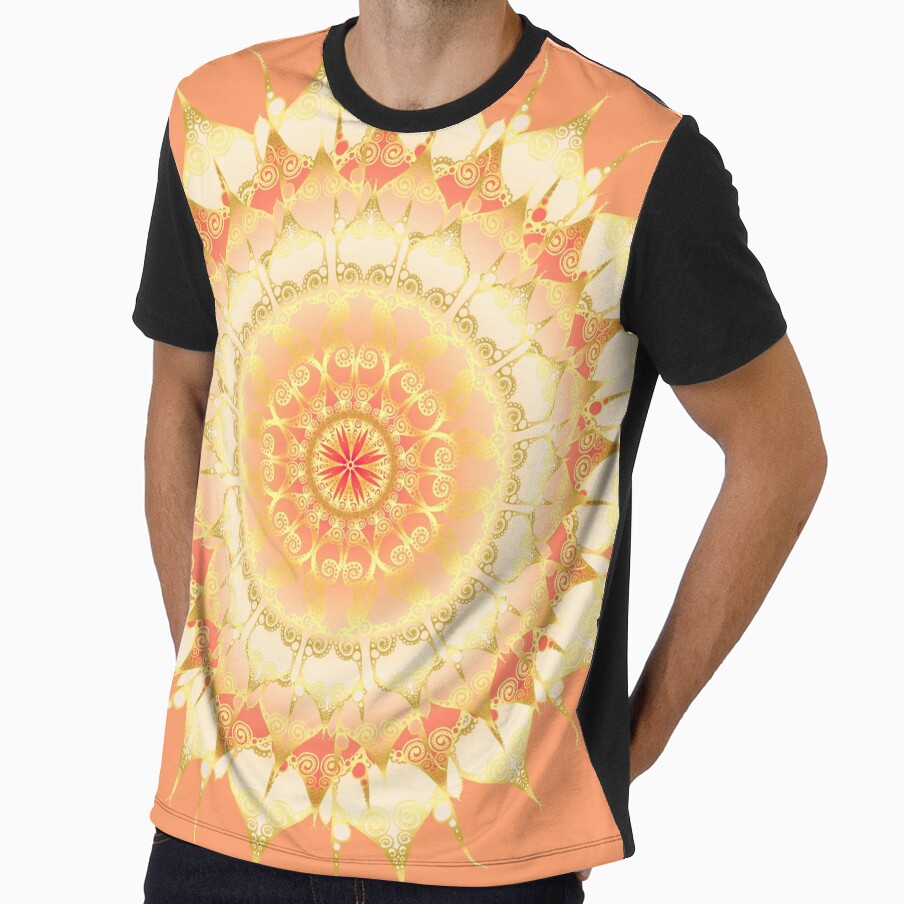 Delicate Mandala orange by pearlposition
