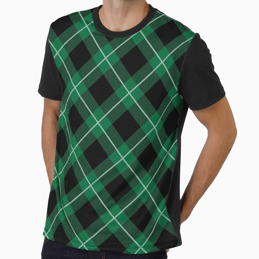 Buffalo Plaid Green Black White Christmas Winter Pattern by ZiesMerch