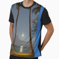 Full Moon & Waikiki Hawaii Palm Trees by Penny's Positivi-Tees