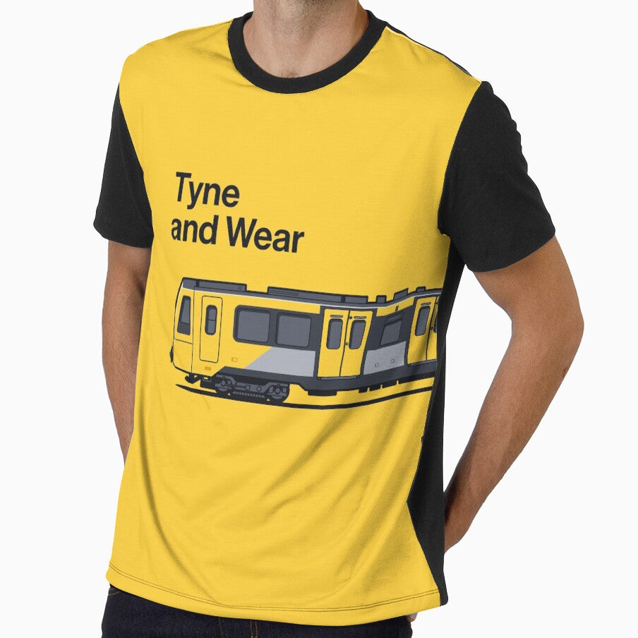Tyne and Wear Class 555 Yellow World Train Side England by VoodooCircus