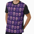 Shades of Purple Skulls  All Over Pattern by ToadsWorkshop
