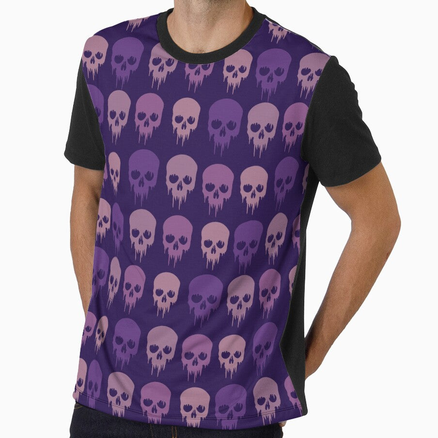 Shades of Purple Skulls  All Over Pattern by ToadsWorkshop