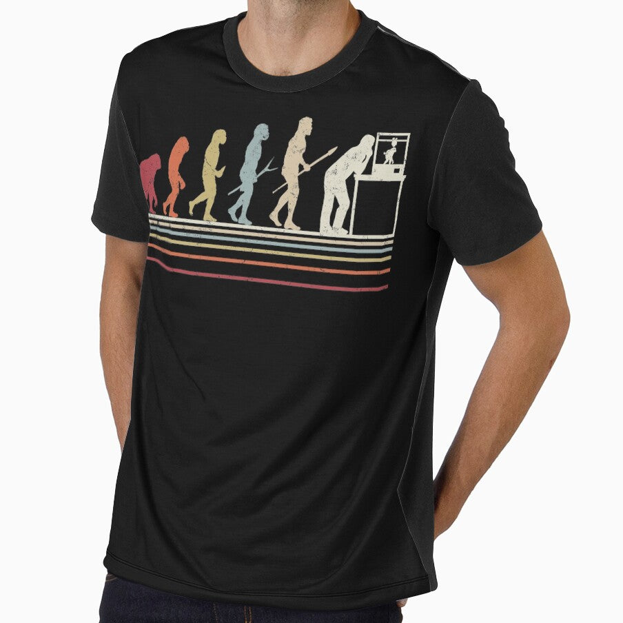 Funny 3D Printing Evolution, 3D Printing Lover, Waves Of Evolution Sarcastic Tee, 3D Printer Joke Gift For Men T-Shirt, Funny 3D Printing Tee by Sifoustore