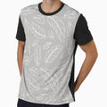 Parrot Feather All-over print (white on grey) by einsteinparrot