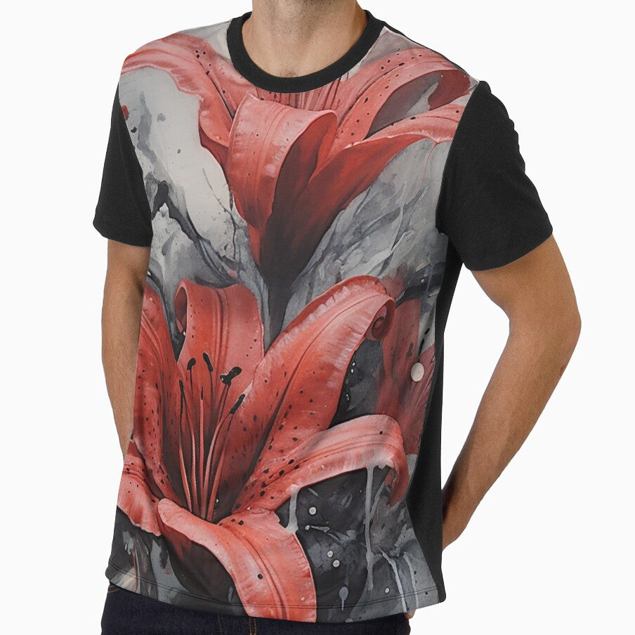Lilriva - Red lilies with black ink (4/5) by sabantha