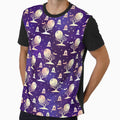 Happy Halloween Funny Pattern with Full Moon and Cemetery Scene by UniQueensShop
