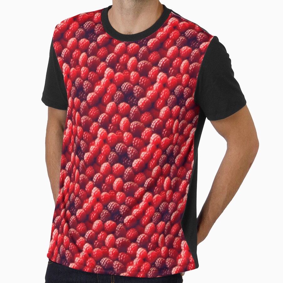 Raspberry realistic seamless pattern by JeffLarose