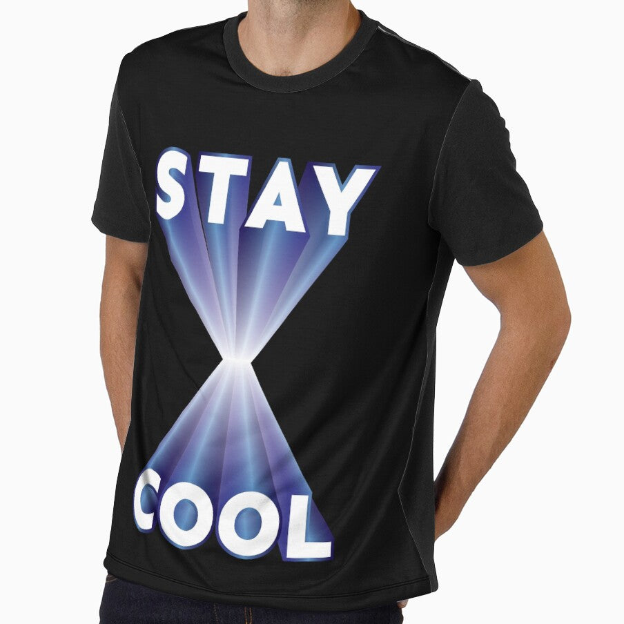 Stay Cool 3D text shinny blue diamond hour glass by hockeng