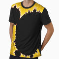 Mandelbrot set black and yellow fractal art by mhfoto