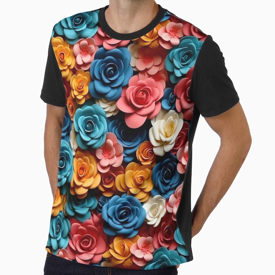 Pretty 3D Style Floral Aesthetic Pattern by mondmakes