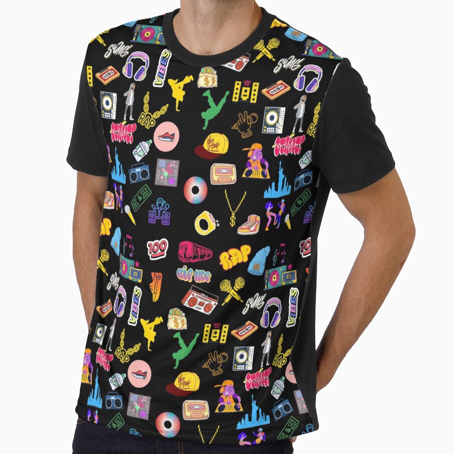 Celebrating 50 Years of Hip-Hop Culture | All Over Print Pattern design by HarlemsGee