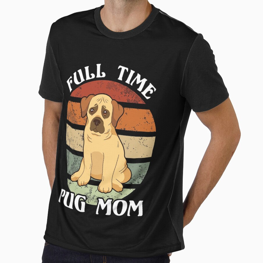 Full time pug mom retro sunset by infleims