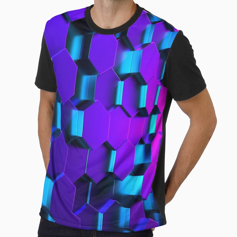 3D Hexagonal Geometric Design by Abstractdiva