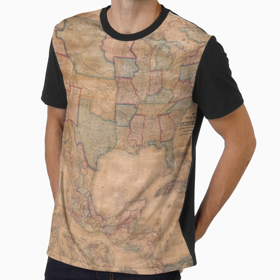 Vintage Old United States of America Map All-Over Print by GrynszpanDezign