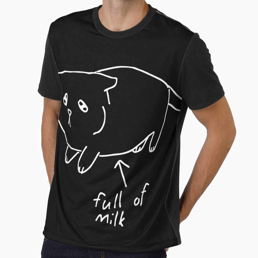 Full of milk kitten - white line art by Rzera-