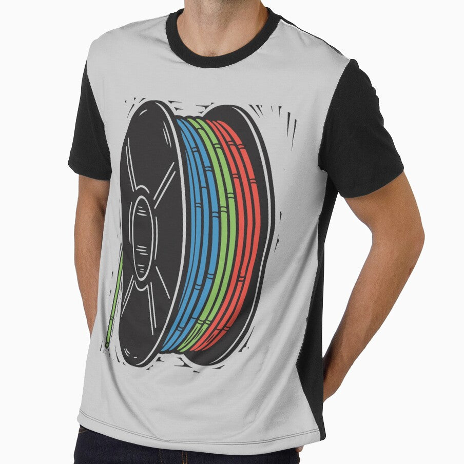 Multi Colour FIlament Spool Linograph by BRU Design