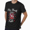 Valentines Day My Heart Is Full Love Heart Graphic Men Women by cysandy