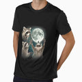 Raccoon _ 3 Racoons Howling At Moon by Naomi Markin