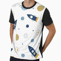Space pattern rockets and planets by della95