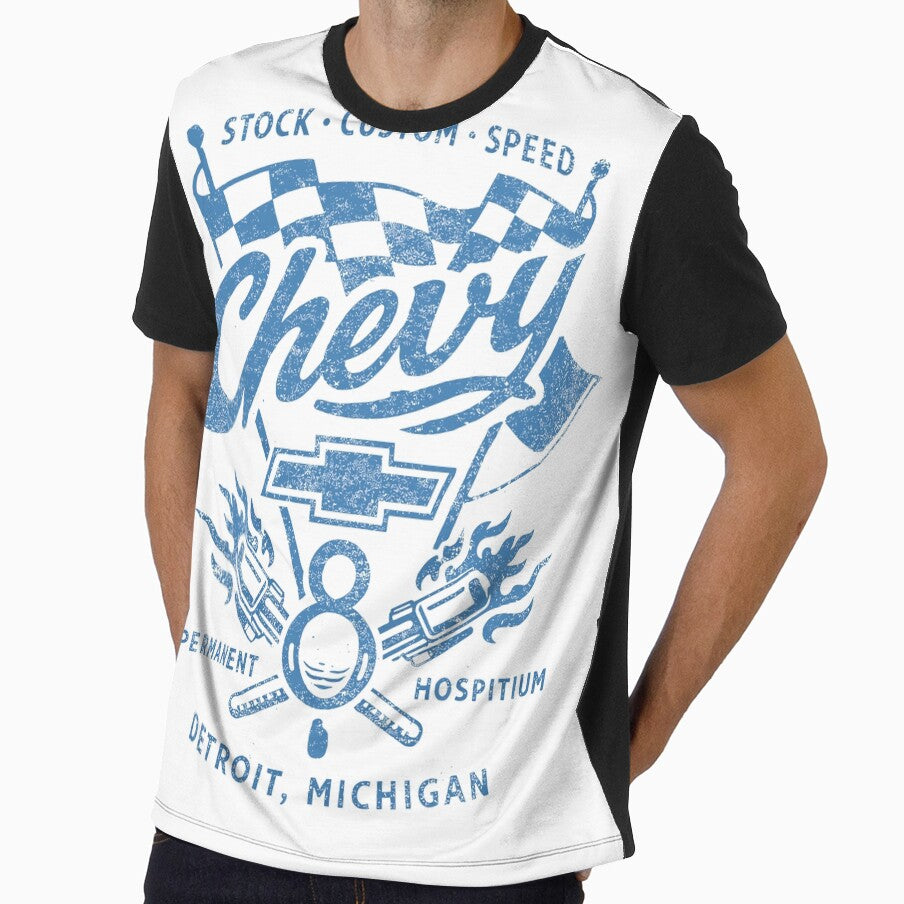 Chevy Racing T-Shirt by Matinez Pink