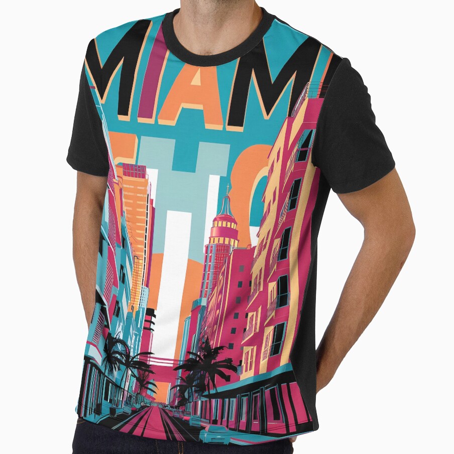 A Digital Pop Art Travel of Miami Florida by PaintedPixels01