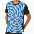 Spiral Circles Pattern Blue by leomooncreates