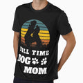 Full Time Dog Mom - Vintage Sunset Dog Lover Cute Retro Design by OneandHalf