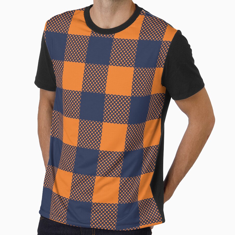 Orange & Blue Plaid Seamless Pattern by fotollissimo