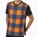 Orange & Blue Plaid Seamless Pattern by fotollissimo