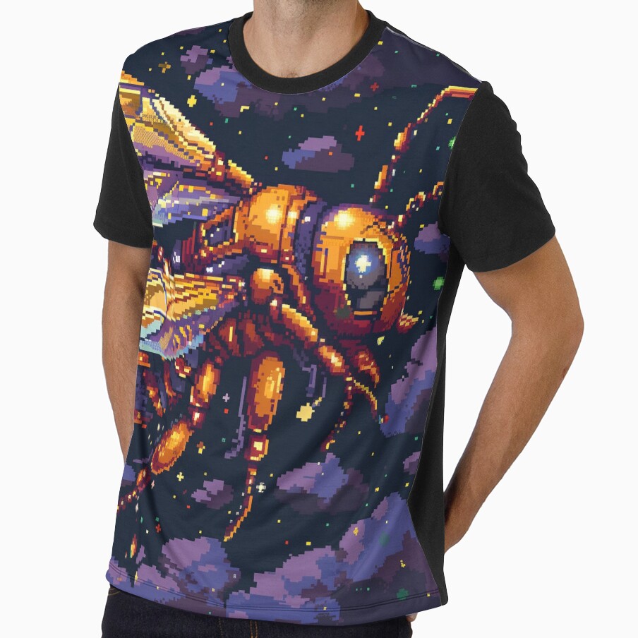 Cosmic Bee Pixel Art by Kaos-Bit