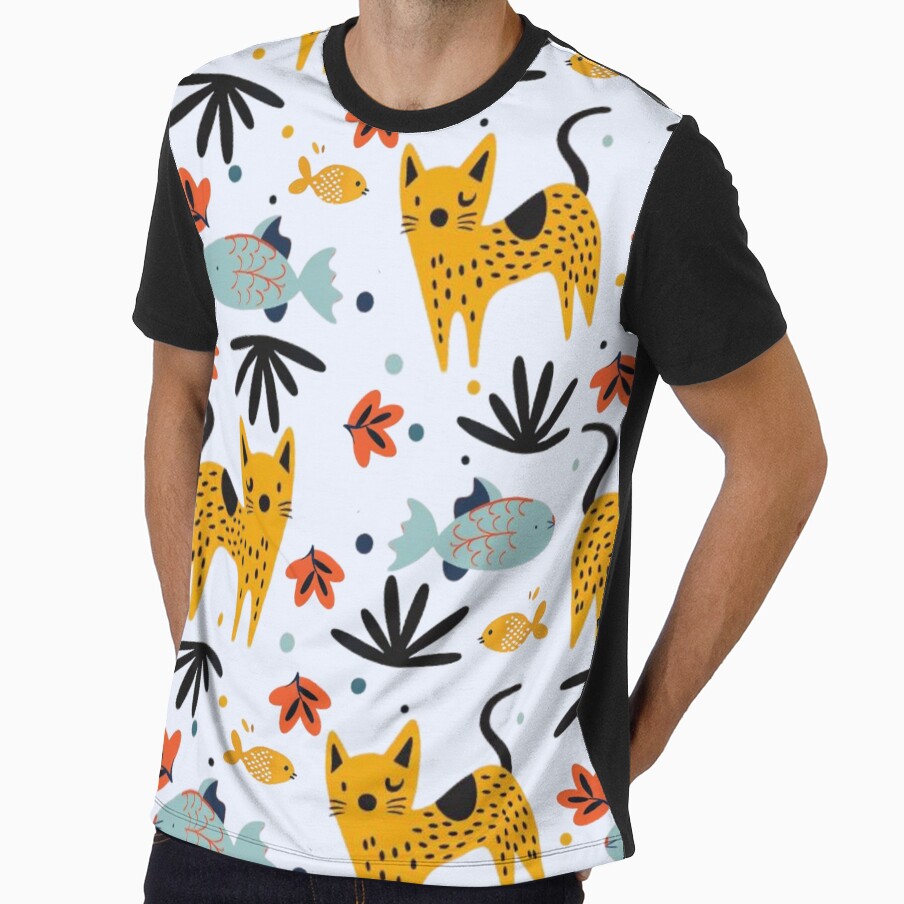 Underwater Kitty Adventure AOP by Leah Jockel