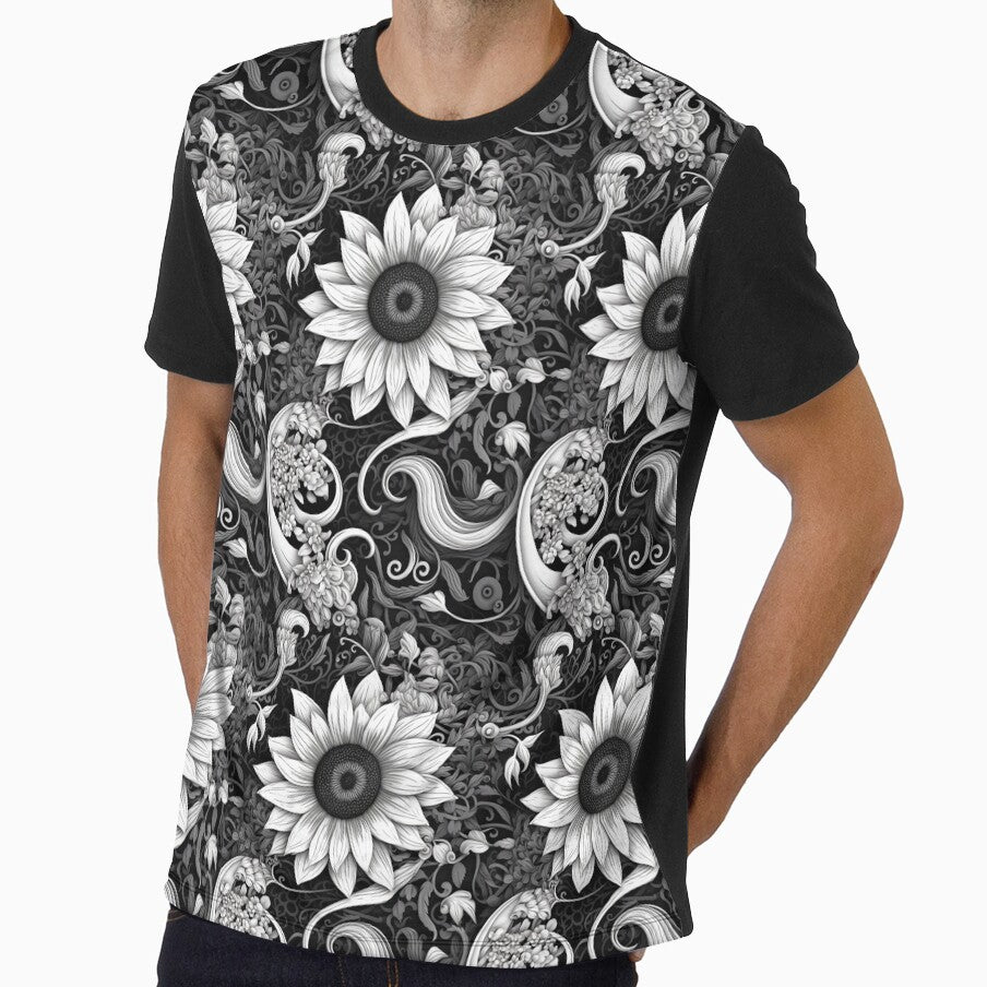 Kicrino - floral garden black and white (1/8) by sabantha