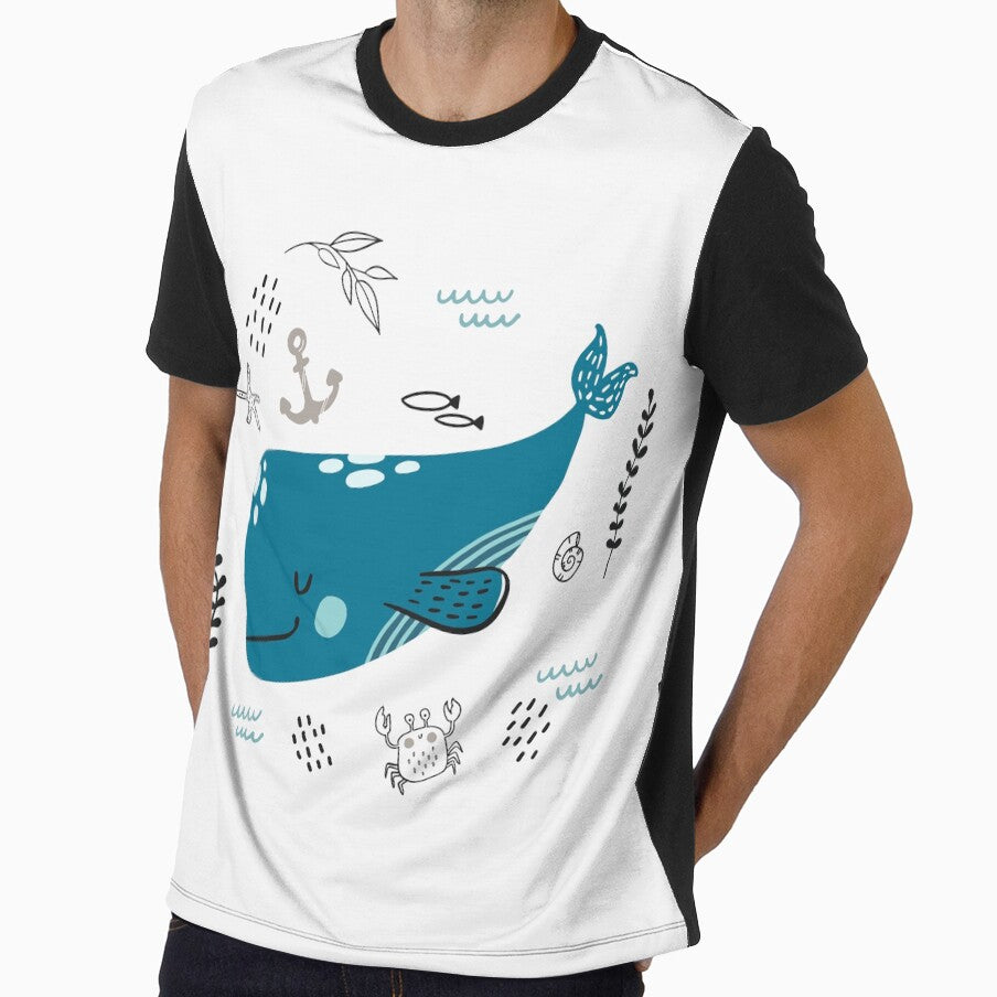Hand Drawn Whale by della95
