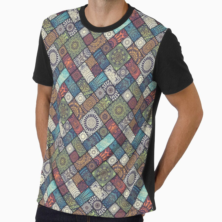 Earth Colored Mandala Bricks Pattern by RKA-Products