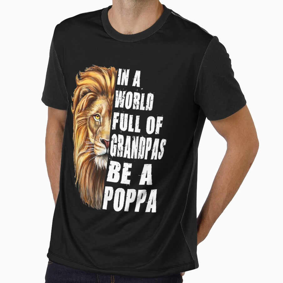 Mens In A World Full Of Grandpas Be A Poppa Father's Day Poppa by maizreo