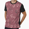 Hand Drawn Heart Seamless Pattern - Romantic Valentine Doodles by Katnoirart