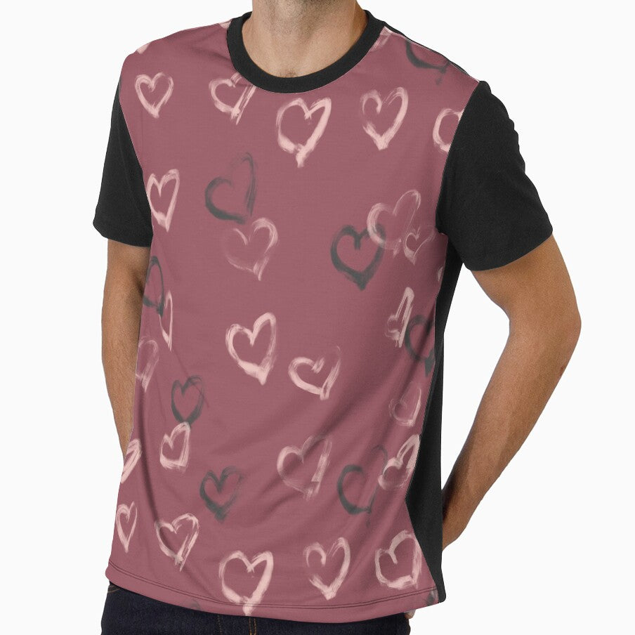 Hand Drawn Heart Seamless Pattern - Romantic Valentine Doodles by Katnoirart