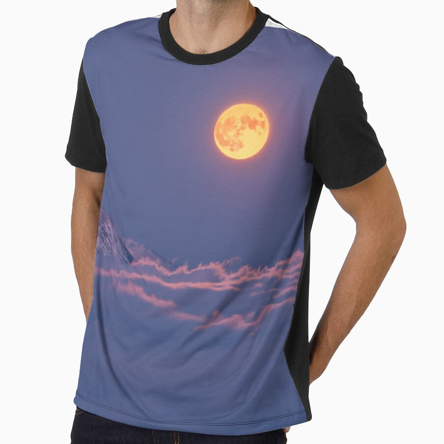 Beautiful Full Moon, Purple Mountain Sky by newburyboutique