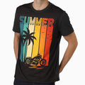 Retro Summer Sunset Motorcycle Art by CosmoMagiclk