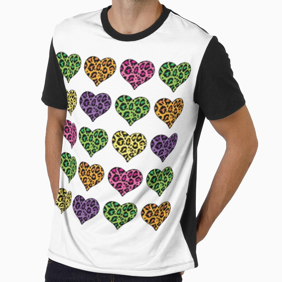 Rainbow Leopard Print Hearts by SerpentSkyArts