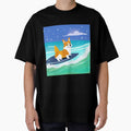 Surfing Corgi Dog by nicecorgi