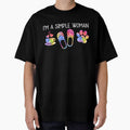 I'm A Simple Woman Slipper Coffee Dog Paw Tie Dye by 26funy