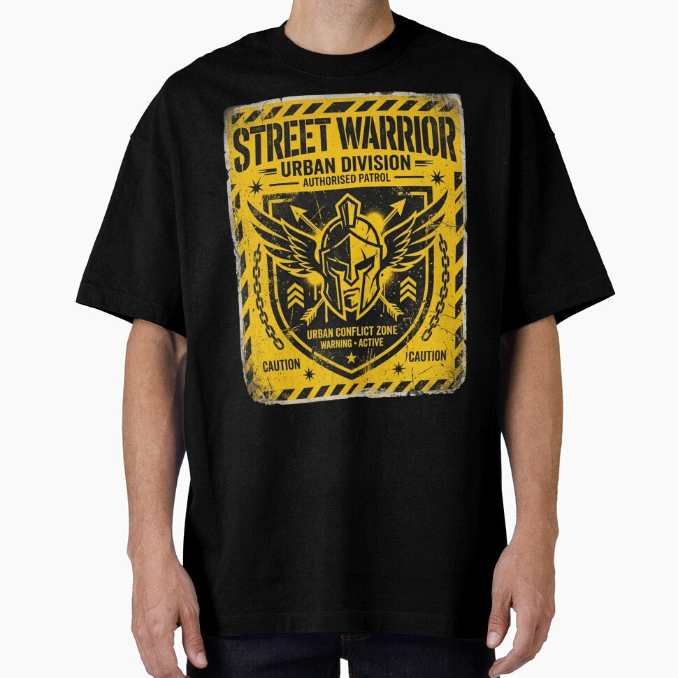 Street Warrior T-Shirt – Urban Streetwear Graphic Tee – Minimal Football Terrace Style by Street Warrior Clothing