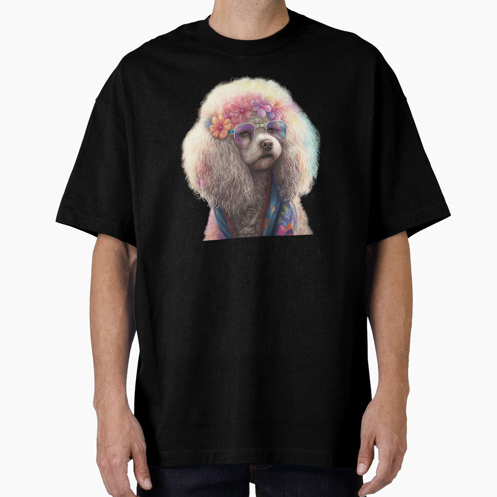 Funny hippie poodle by AnimalArtPhotos