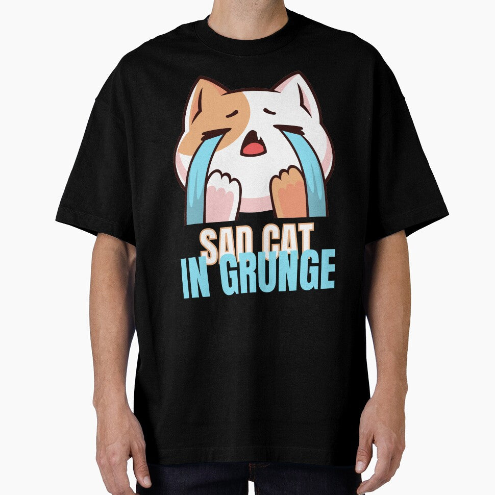 Sad Cat in Grunge by GeminiDaydreamer