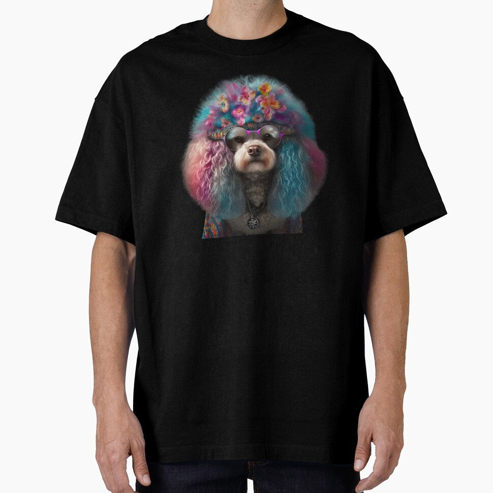 Fun hippie poodle by AnimalArtPhotos